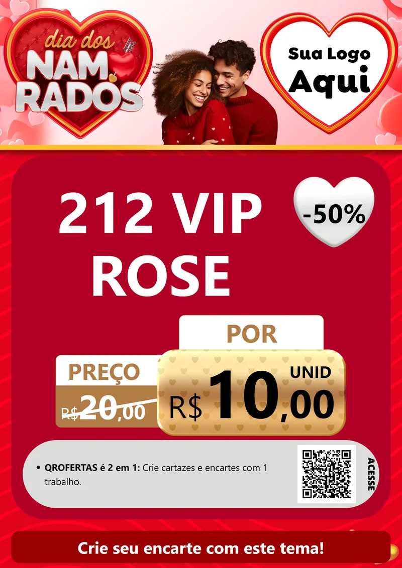 Modelo de Cartaz para Cartaz A4 Vertical com o tema Dia dos Namorados para Perfumes