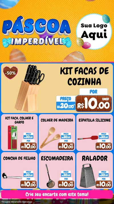 Modelo de Rede Social para Stories com o tema Páscoa Imperdível para Utilidades Domésticas