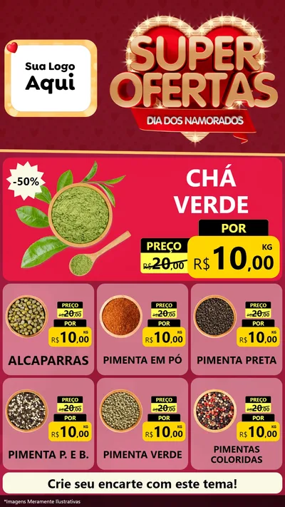 Modelo de Rede Social para Stories com o tema Dia dos Namorados para Produtos Naturais