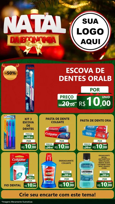 Modelo de Rede Social para Stories com o tema Natal da Economia para Higiene Pessoal