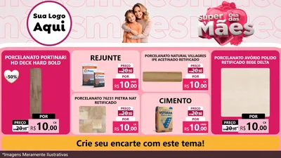 Modelo de TV para TV Horizontal com o tema Super Dia Das Mães para Pisos e revestimentos