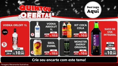 Modelo de TV para TV Horizontal com o tema Quintou de Ofertas para Distribuidora de bebidas