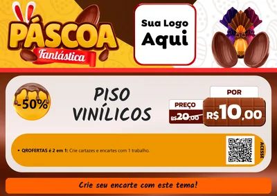 Modelo de Cartaz para Cartaz A4 Horizontal com o tema Páscoa Fantástica para Material para Construção