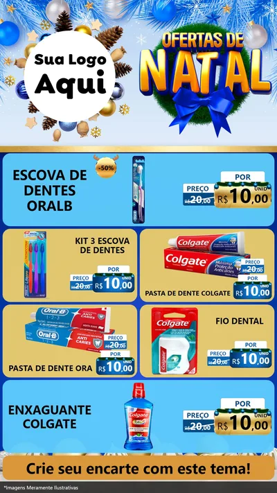 Modelo de TV para TV Vertical com o tema Ofertas de Natal para Higiene Pessoal