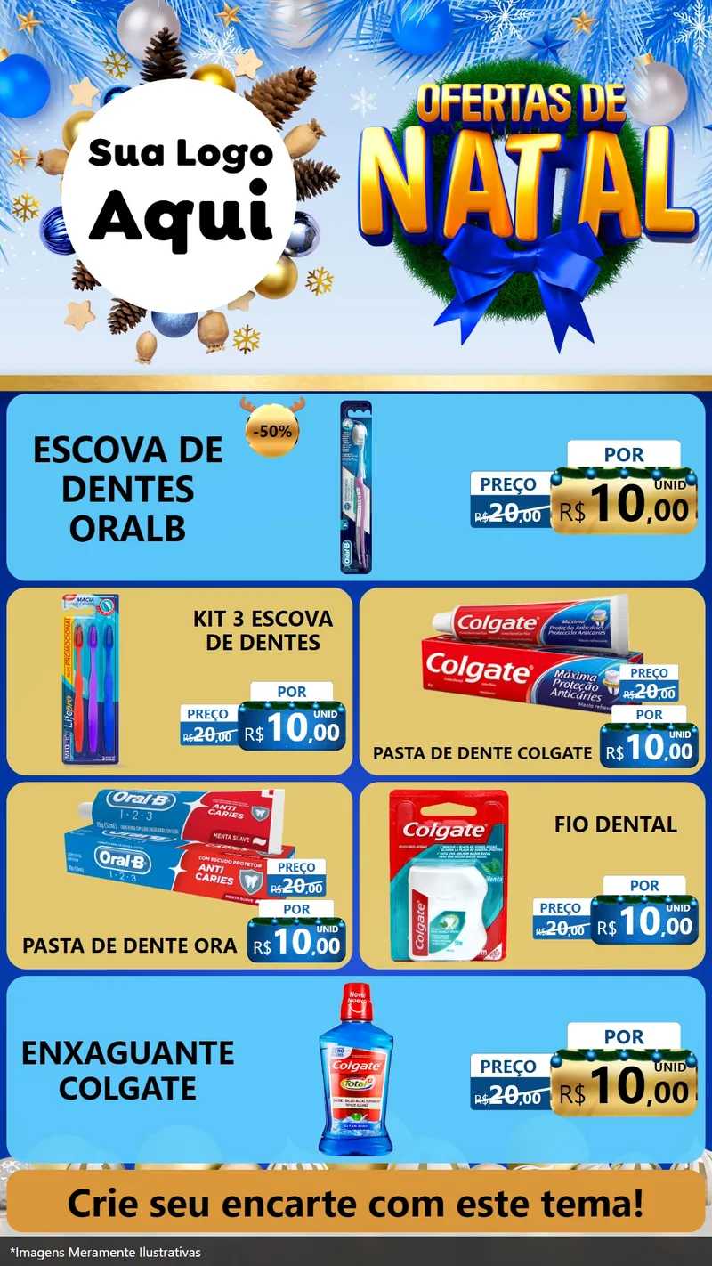 Modelo de TV para TV Vertical com o tema Ofertas de Natal para Higiene Pessoal