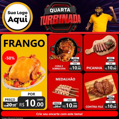 Modelo de Rede Social para Feed Facebook com o tema Quarta Turbinada para Assados