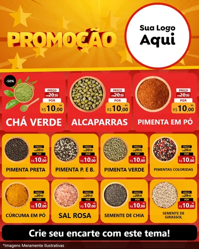 Modelo de Rede Social para Feed Instagram com o tema Promoção para Produtos Naturais
