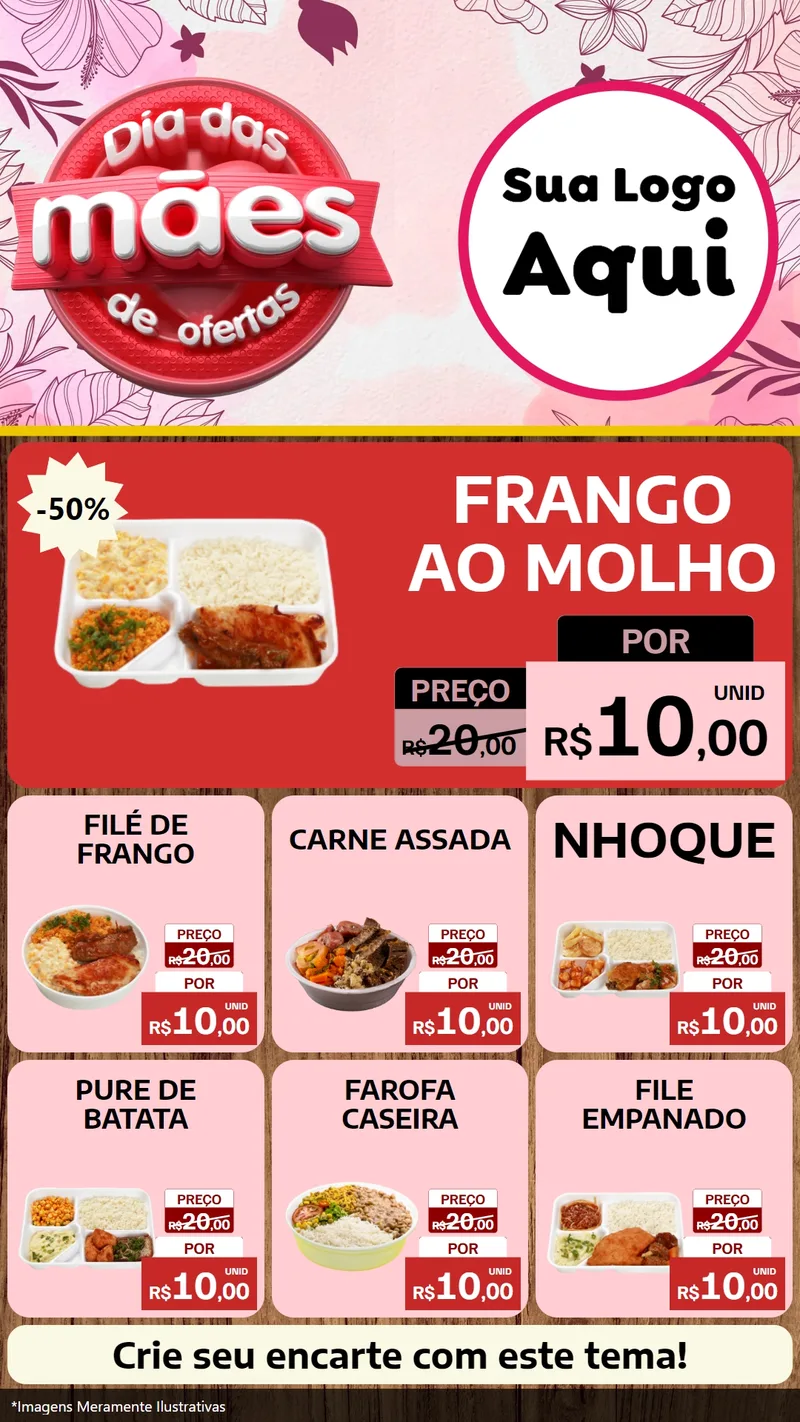 Modelo de Rede Social para Stories com o tema Dia Das Mães De Ofertas para Restaurante