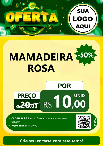 Modelo de Cartaz para Cartaz A4 Vertical com o tema Oferta para Bebês