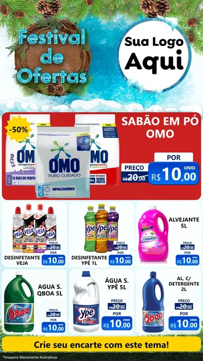 Modelo de Rede Social para Stories com o tema Festival de Ofertas - Inverno para Produtos de Limpeza