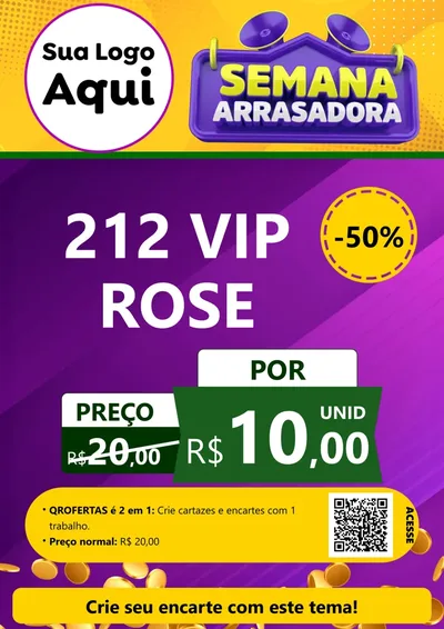 Modelo de Cartaz para Cartaz A4 Vertical com o tema Semana Arrasadora para Perfumes