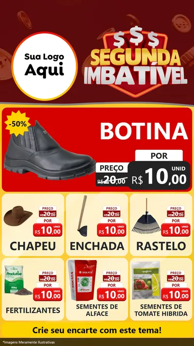 Modelo de Rede Social para Stories com o tema Segunda Imbatível para Agropecuária