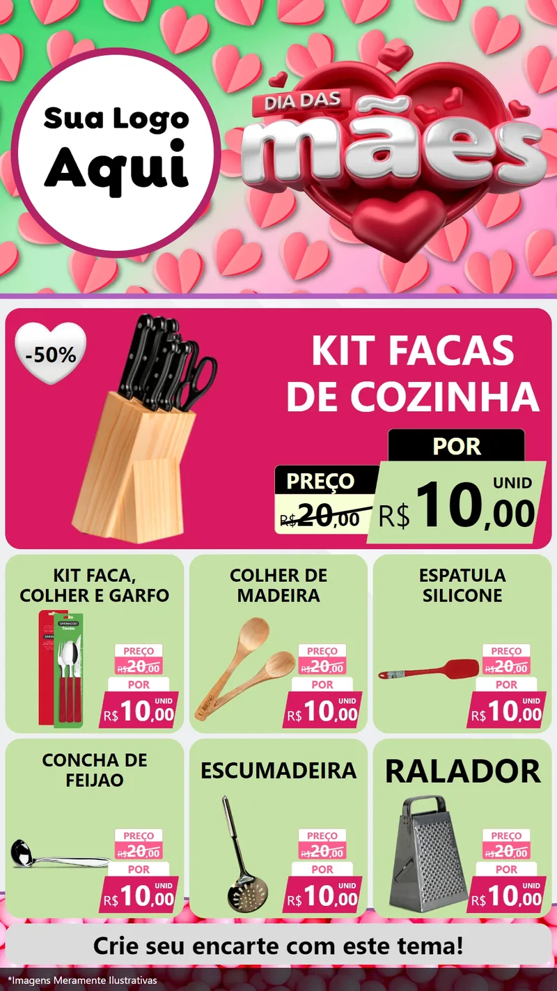 Modelo de Rede Social para Stories com o tema Dia das Mães para Utilidades Domésticas