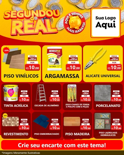 Modelo de Rede Social para Feed Instagram com o tema Segundou do Real para Material para Construção