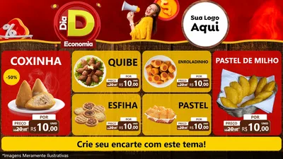 Modelo de TV para TV Horizontal com o tema Dia D Economia para Salgadaria