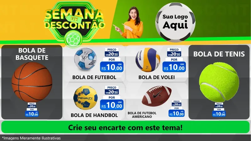 Modelo de TV para TV Horizontal com o tema Semana de Descontão - Copa para Artigos Esportivos