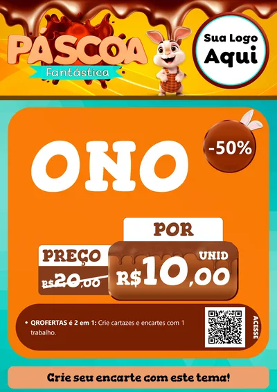 Modelo de Cartaz para Cartaz A4 Vertical com o tema Páscoa Fantástica para Óticas