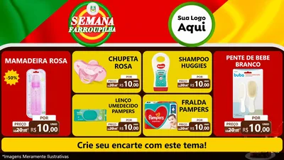 Modelo de TV para TV Horizontal com o tema Semana Farroupilha para Bebês