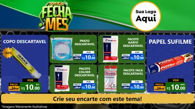 Modelo de TV para TV Horizontal com o tema Operação Fecha Mês para Embalagens