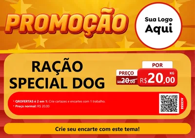 Modelo de Cartaz para Cartaz A4 Horizontal com o tema Promoção para Pet Shop