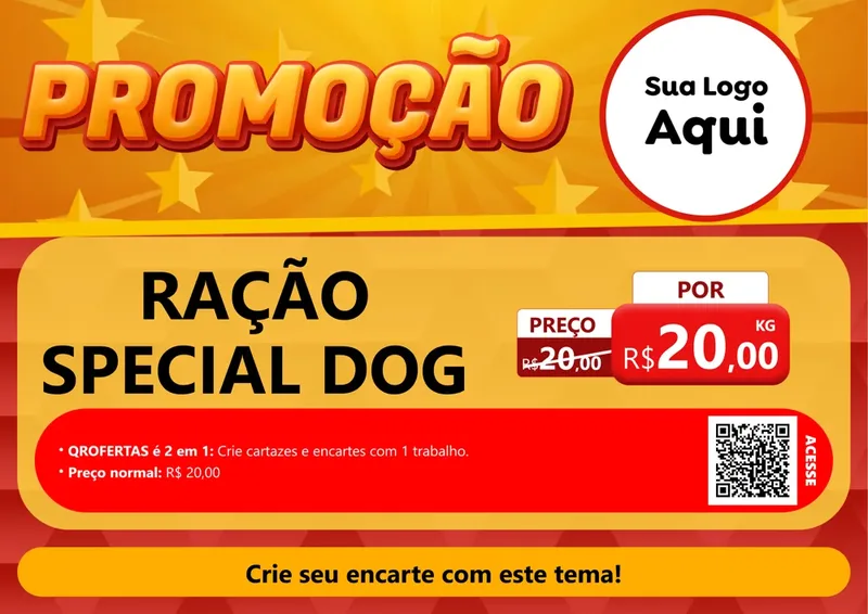 Modelo de Cartaz para Cartaz A4 Horizontal com o tema Promoção para Pet Shop
