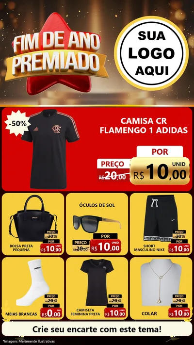 Modelo de Rede Social para Stories com o tema Fim de Ano Premiado para Roupas e acessórios