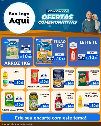 Modelo de Rede Social para Feed Instagram com o tema Dia do Idoso
