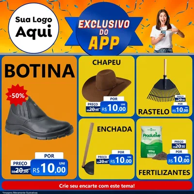 Modelo de Rede Social para Feed Facebook com o tema Exclusivo do Aplicativo para Agropecuária
