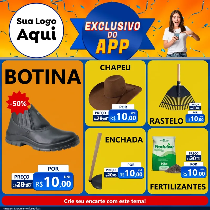 Modelo de Rede Social para Feed Facebook com o tema Exclusivo do Aplicativo para Agropecuária
