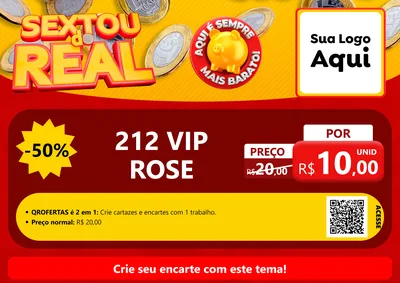 Modelo de Cartaz para Cartaz A4 Horizontal com o tema Sextou do Real para Perfumes