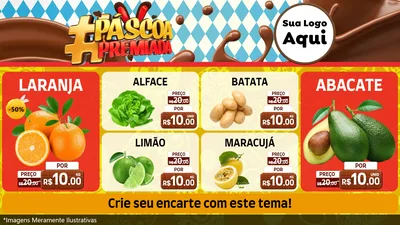 Modelo de TV para TV Horizontal com o tema Páscoa Premiada para Hortifrúti