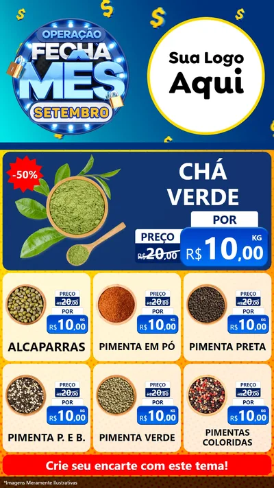 Modelo de Rede Social para Stories com o tema Operação Fecha Mês Setembro para Produtos Naturais