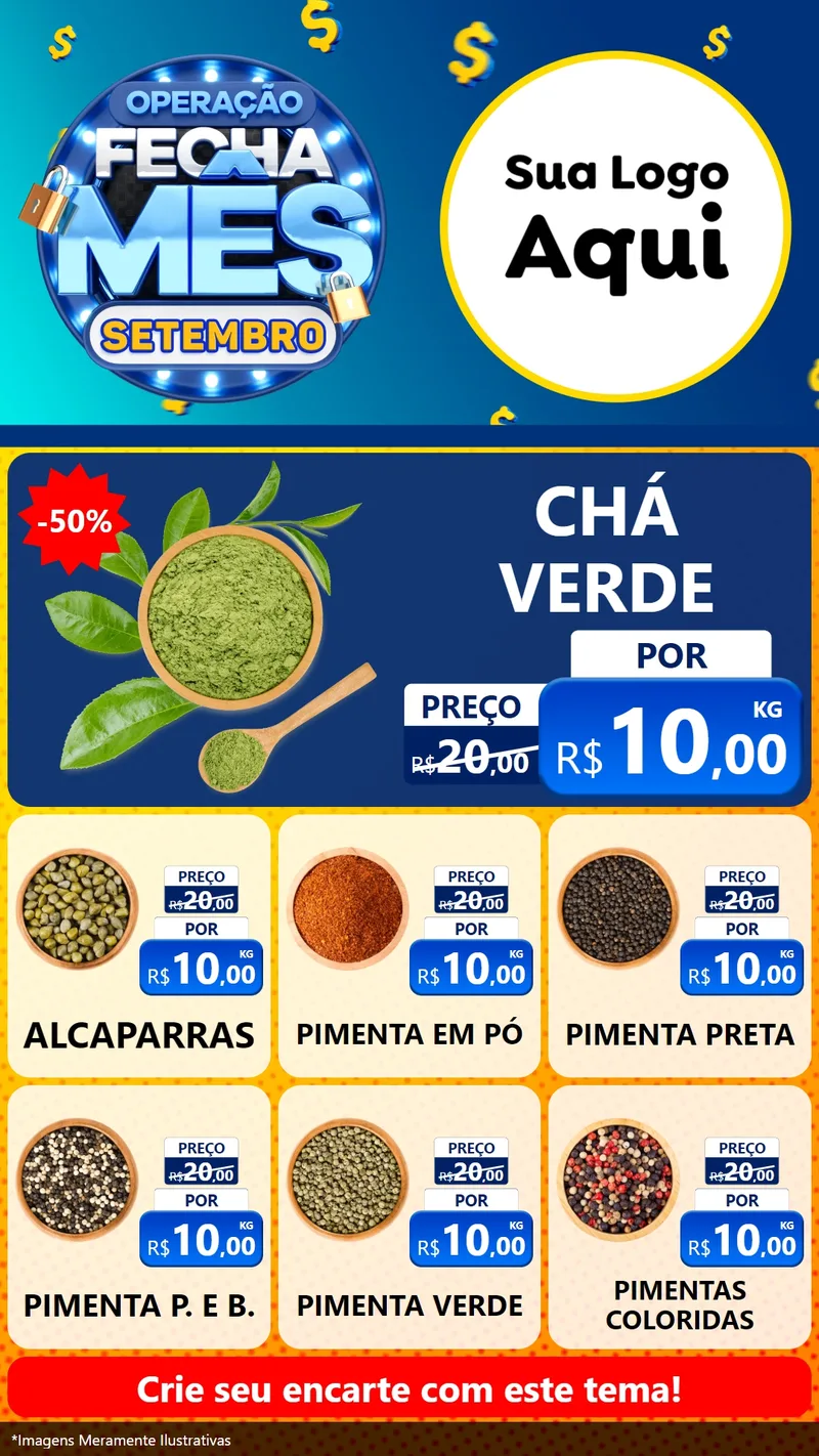 Modelo de Rede Social para Stories com o tema Operação Fecha Mês Setembro para Produtos Naturais