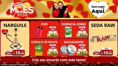 Modelo de TV para TV Horizontal com o tema Semana das Mães Premiada para Tabacaria