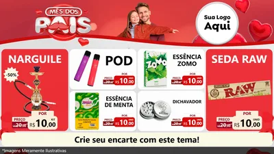 Modelo de TV para TV Horizontal com o tema Mês dos Pais para Tabacaria