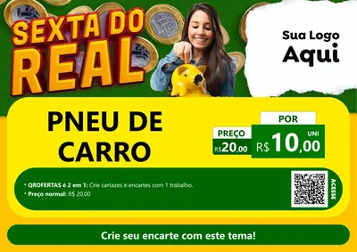 Modelo de Cartaz para Cartaz A4 Horizontal com o tema Sexta do Real para Auto peças