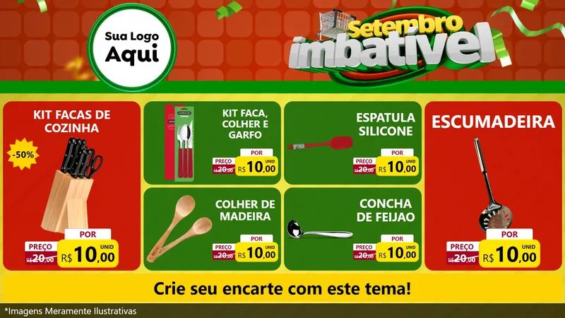 Modelo de TV para TV Horizontal com o tema Setembro Imbatível para Utilidades Domésticas