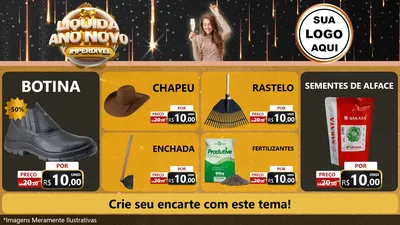 Modelo de TV para TV Horizontal com o tema Liquida Ano Novo Imperdível para Agropecuária