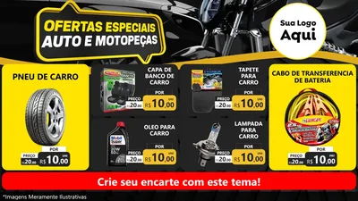 Modelo de TV para TV Horizontal com o tema Ofertas Especiais Auto e Motopeças para Auto peças