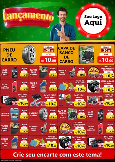 Modelo de Encarte para Encarte A4 Vertical com o tema Lançamento para Auto peças