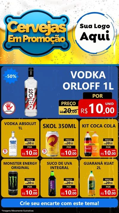 Modelo de Rede Social para Stories com o tema Cerveja Em Promoção para Distribuidora de bebidas