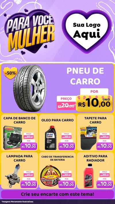Modelo de Rede Social para Stories com o tema Para Você, Mulher para Auto peças
