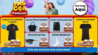 Modelo de TV para TV Horizontal com o tema Páscoa Especial para Roupas e acessórios