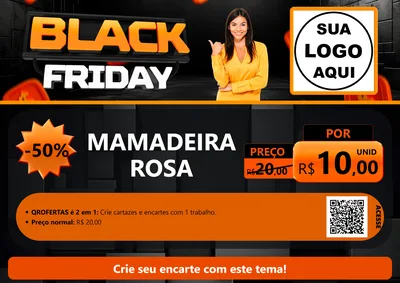 Modelo de Cartaz para Cartaz A4 Horizontal com o tema Black Friday para Bebês