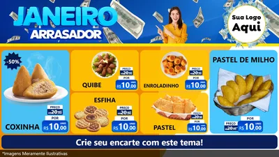Modelo de TV para TV Horizontal com o tema Janeiro Arrasador para Salgadaria