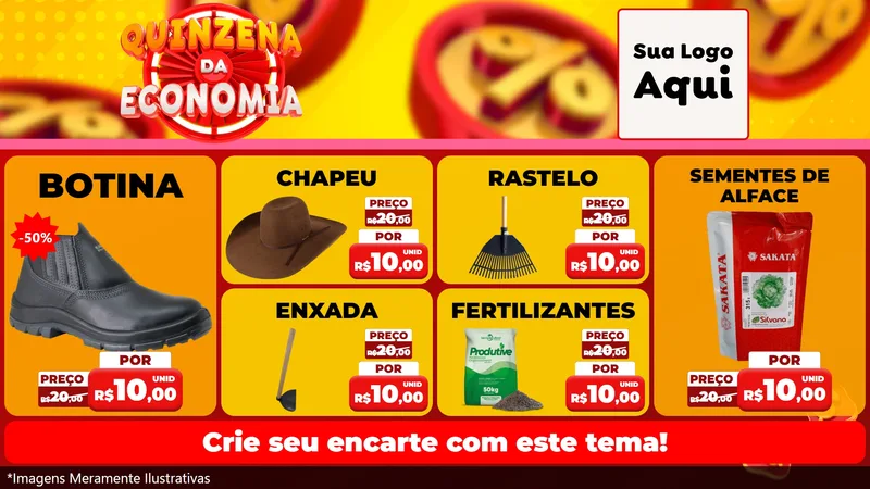 Modelo de TV para TV Horizontal com o tema Quinzena Da Economia para Agropecuária