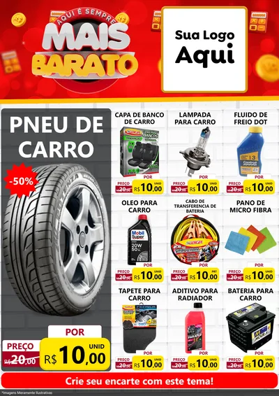 Modelo de Encarte para Encarte A4 Vertical com o tema Mais Barato para Auto peças