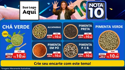 Modelo de TV para TV Horizontal com o tema Nota 10 para Produtos Naturais