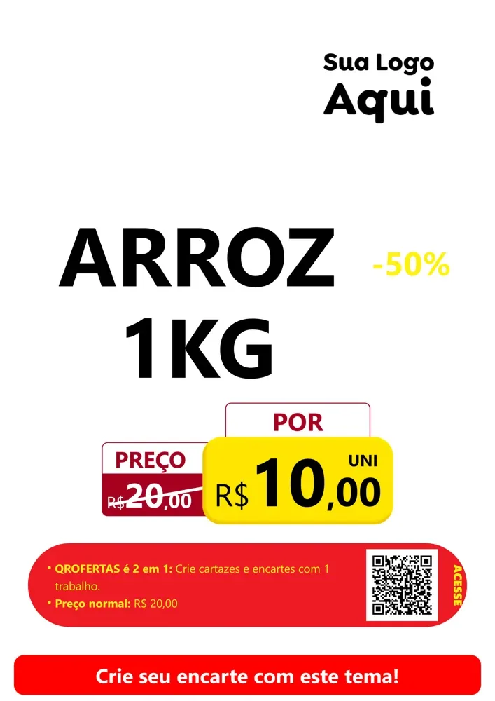 Modelo de Cartaz para Cartaz A4 Vertical com o tema Dia de Supermercado para Supermercado