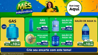 Modelo de TV para TV Horizontal com o tema Mês da Independência para Água e gás